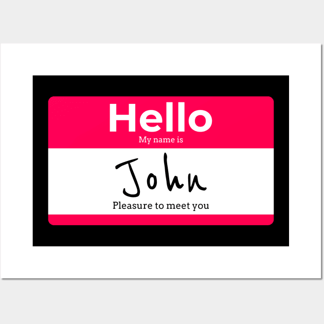 Name tag John Wall Art by Dream the Biggest